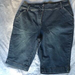 Blue Bermuda Denim Shorts with Relaxed Fit